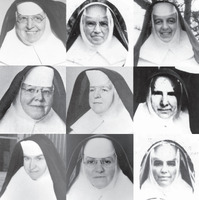 Portraits of nine Sisters of Mercy.