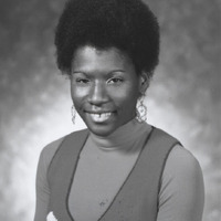 Wanda Ingram seated for a yearbook photo.
